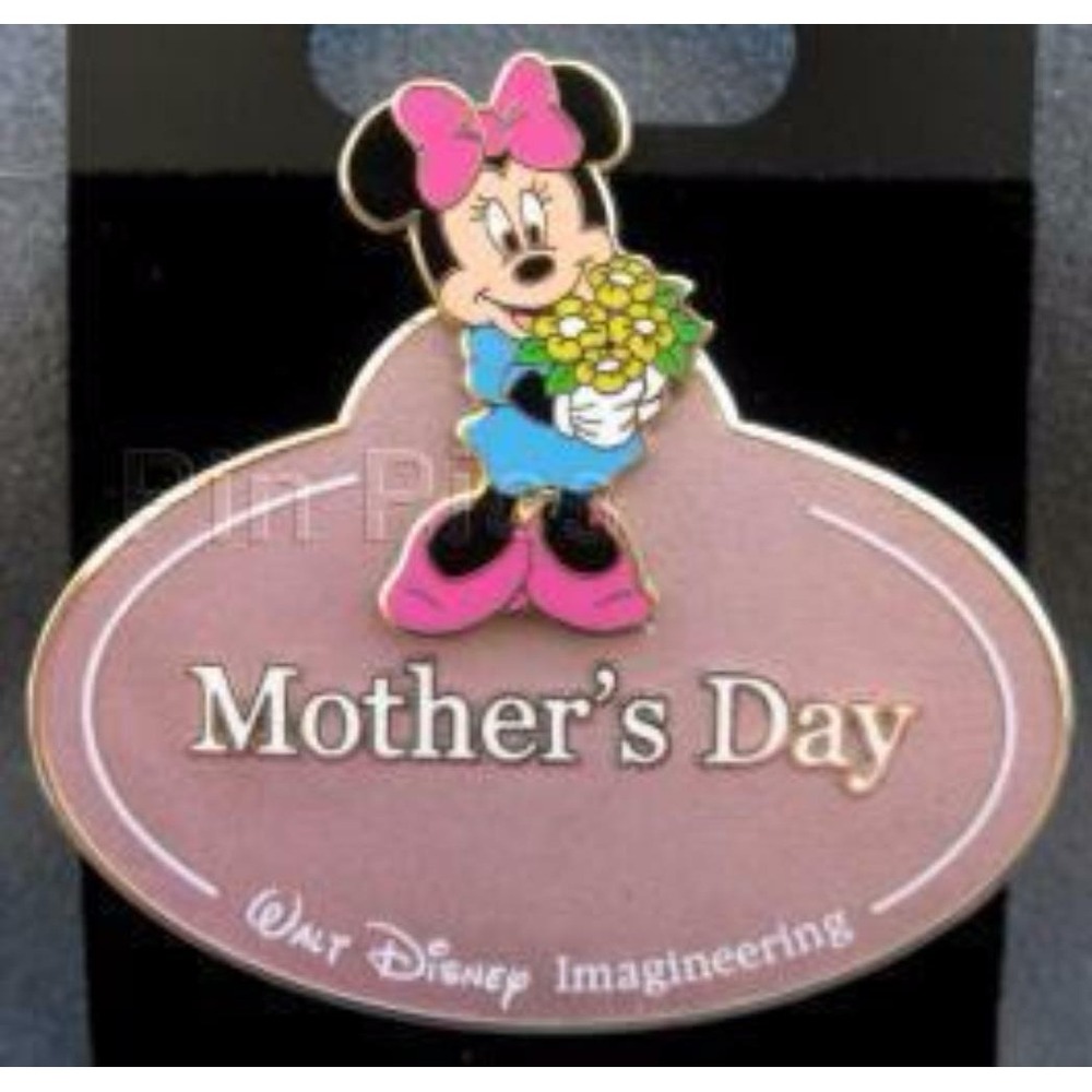 Disney Pin Minnie Mouse Mother's Day Cast Exclusive WDI Name Tag LE 300 68902
